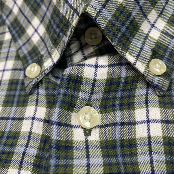 Barbour Shirt Men's M Plaid Flannel Eco 3 Tailored Shirt Button Down Casual - Picture 8 of 16
